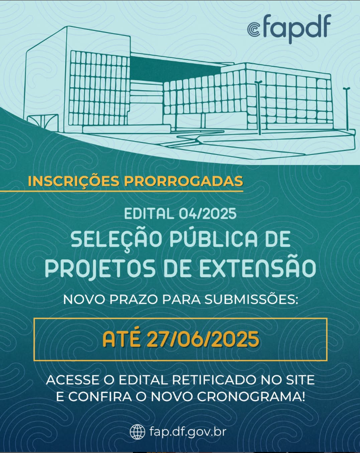 Capa da notícia: Novo prazo para Edital de Seleção Pública de Projetos de Extensão